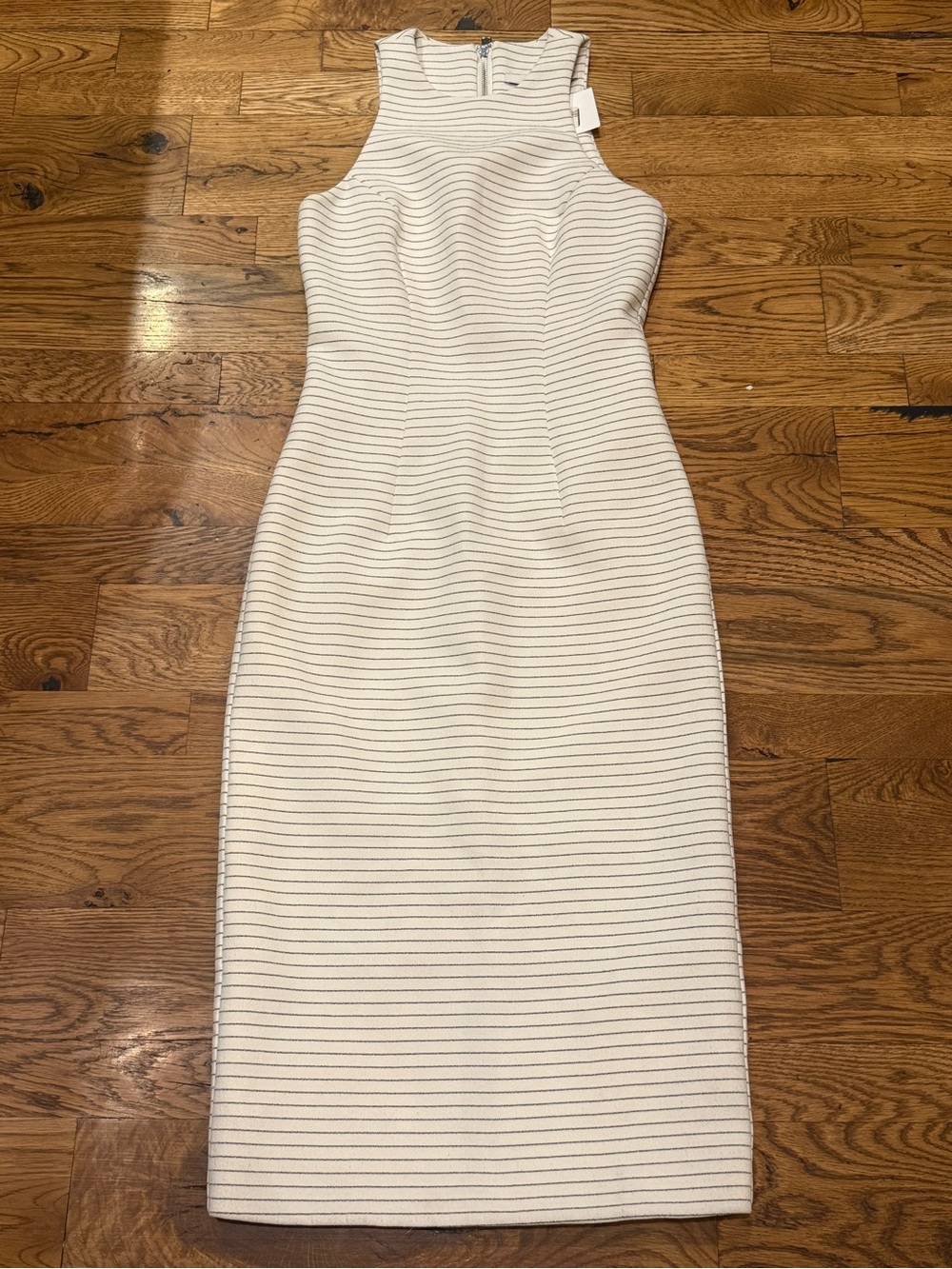 NWT. By Johnny. Ilona Striped Stretch Midi Dress. Black/white. Size Small.